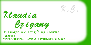 klaudia czigany business card